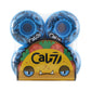 Cal 7 Frenzy 53mm 100A skateboard wheels with taco terror linear art design 